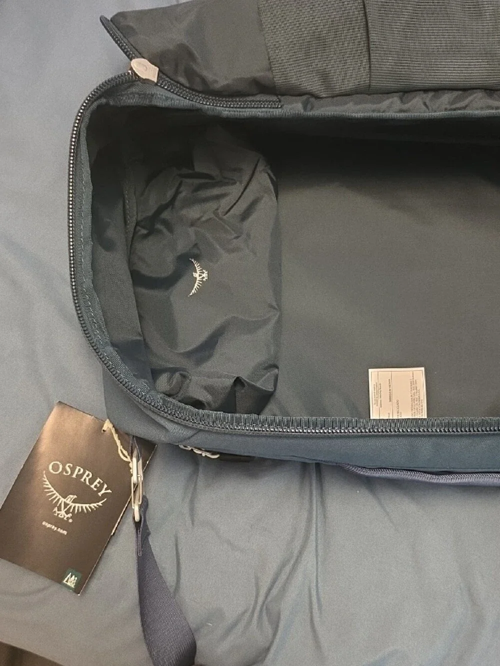 NWT OSPREY Teal Blue Arcane 30L Duffel Pack